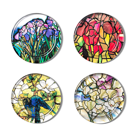 Louis C. Tiffany Stained Glass Coasters