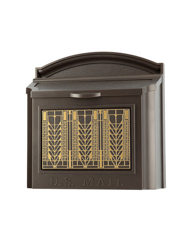 Frank Lloyd Wright Locking Wall Mailbox