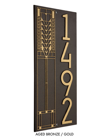 Frank Lloyd Wright Collection House Numbers &amp; Address Plaques