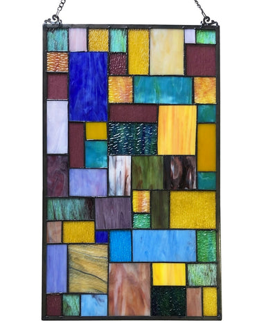 Verna Mosaic Art Glass Window Panel