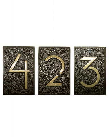 Frank Lloyd Wright House Numbers Bronze Finish