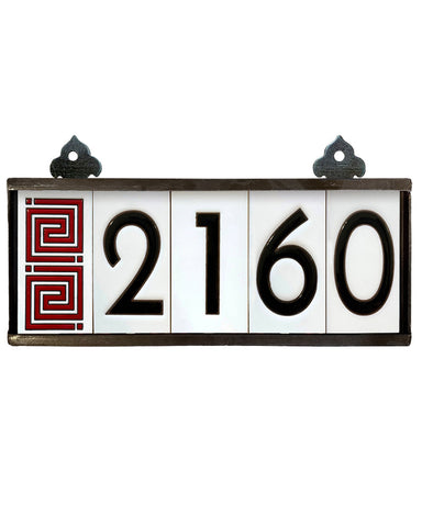 Frank Lloyd Wright Framed Tile House Numbers