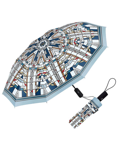 Frank Lloyd Wright Waterlilies Travel Umbrella