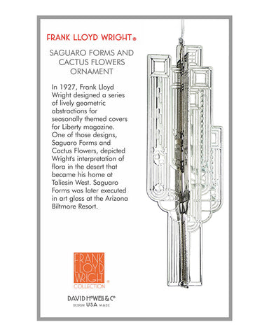 Frank Lloyd Wright Saguaro Forms Wrightsicle Ornament