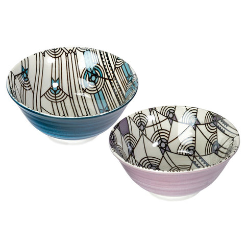 Frank Lloyd Wright April Showers Ceramic Bowls - Set of Two