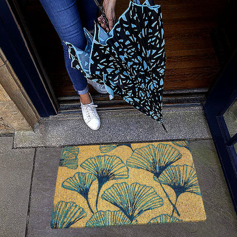 Arts & Crafts Ginkgo Handwoven Doormat