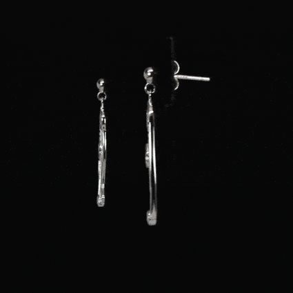 Charles Rennie Mackintosh Catherine Sterling Silver Earrings 360 View