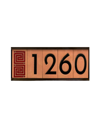 House number plate with '1260' on a white background