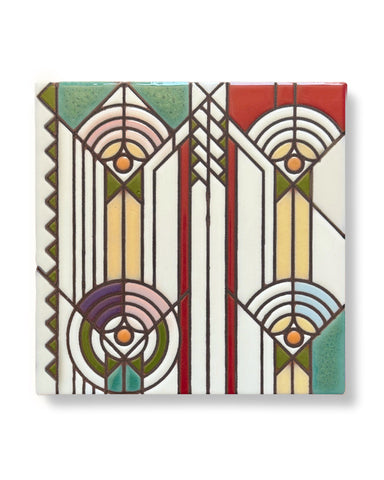 Carly Quinn Frank Lloyd Wright April Showers Ceramic Art Tile Trivet