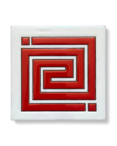 Carly Quinn Frank Lloyd Wright Whirling Arrow Ceramic Art Tile Trivet