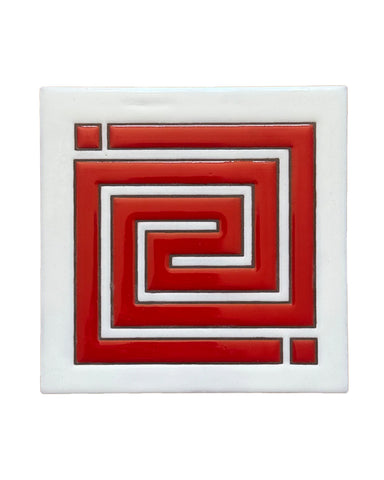 Carly Quinn Frank Lloyd Wright Whirling Arrow Ceramic Art Tile Trivet
