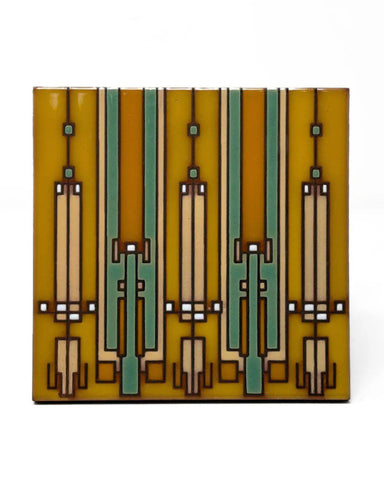 Carly Quinn Frank Lloyd Wright Coonley House Ceramic Art Tile Trivet