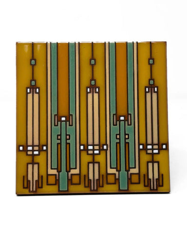 Carly Quinn Frank Lloyd Wright Coonley House Ceramic Art Tile Trivet