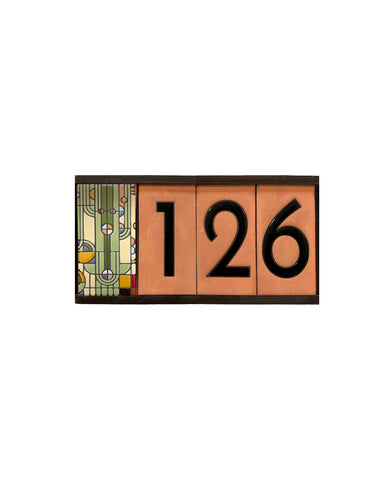 house number with tiles saguaro