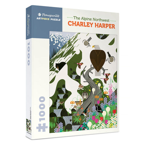 Charley Harper The Alpine Northwest 1000 Piece Jigsaw Puzzle Boxed