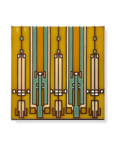 Carly Quinn Frank Lloyd Wright Coonley House Ceramic Art Tile Trivet