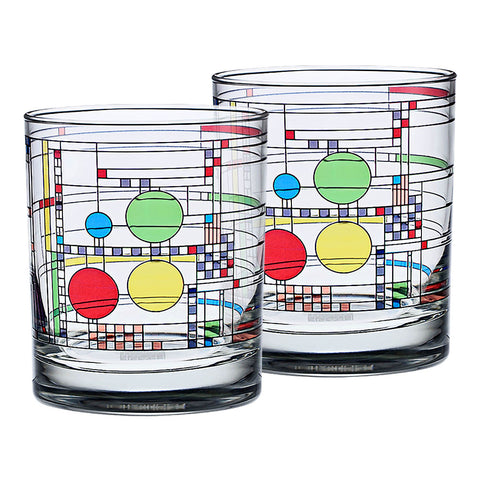 Frank Lloyd Wright Coonley Playhouse DOF Tumblers (Set of 2)