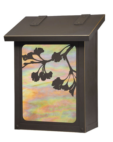 Craftsman Ginkgo Tree Brass Vertical Mailbox