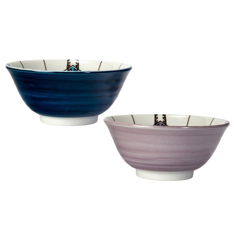 Frank Lloyd Wright Imperial Hotel Peacock Ceramic Bowls - Set of Two