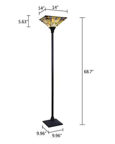 Arts & Crafts Kinsey Torchiere Floor Lamp