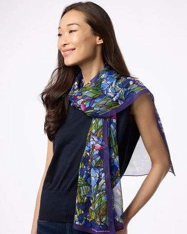 Tiffany iris scarf style shot