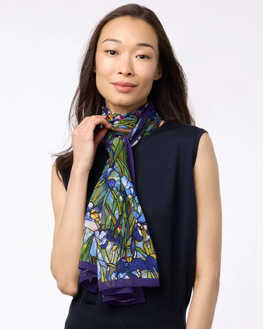 Tiffany iris scarf tied style shot
