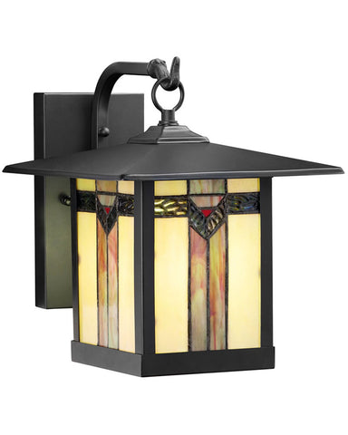 Mission Craftsman Stained Glass Wall Sconce - Louis