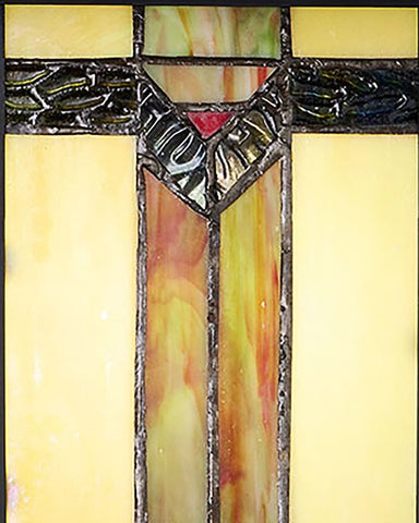 Mission Craftsman Stained Glass Wall Sconce - Louis detal
