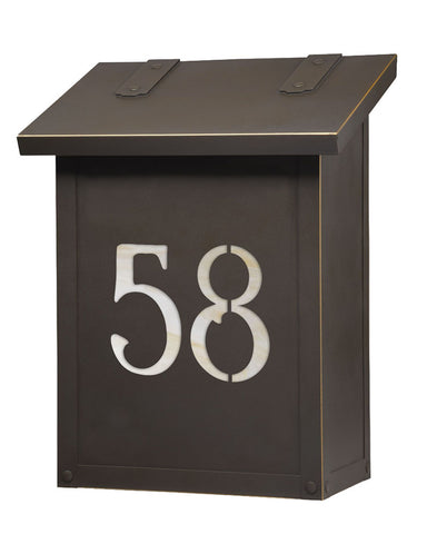 Craftsman Numbered Solid Brass Vertical Mailbox