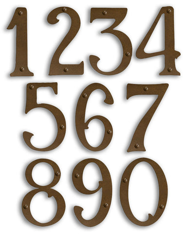 Craftsman Solid Brass House Numbers - 6"