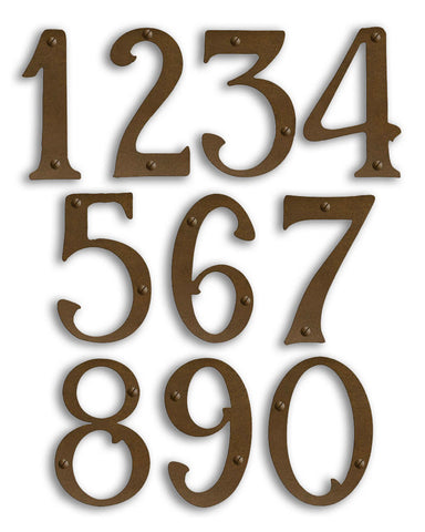 Craftsman Solid Brass House Numbers - 5"