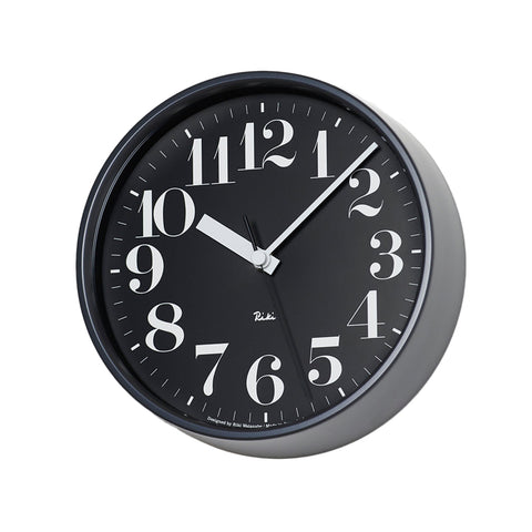 Lemnos Riki Steel Numbers Clock