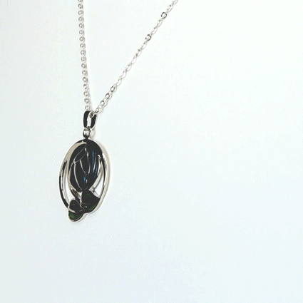 Rose Coiled Pendant Necklace Blue Video