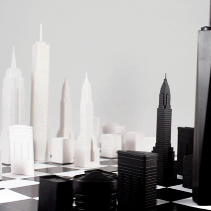 NYC Skyline Chess Set