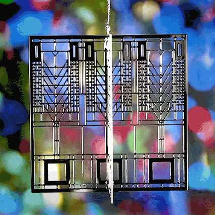 Frank Lloyd Wright Design Tree of Life 3D Christmas Ornament