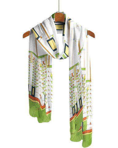 Frank Lloyd Wright Tree of Life Sheer Scarf hanging
