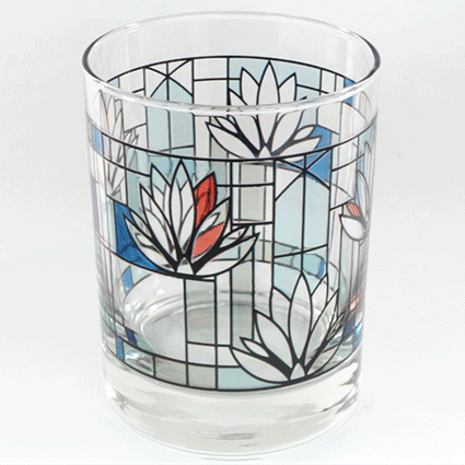 Frank Lloyd Wright Waterlilies DOF Tumblers (Set of 2)