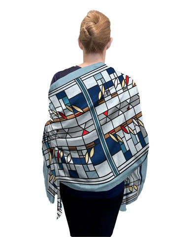 Frank Lloyd Wright Waterlilies Silk Blend Shawl Model