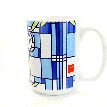 Frank Lloyd Wright Waterlilies Coffee Mug 360