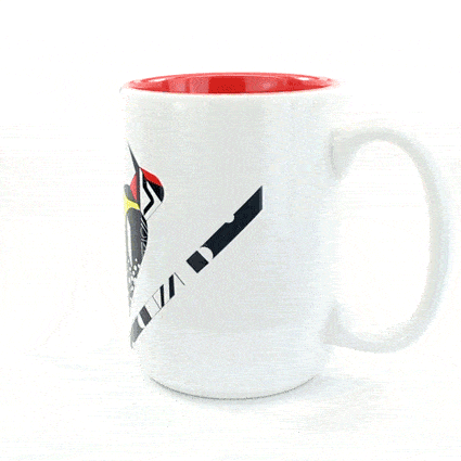Charley Harper Yellow-Bellied Sapsucker Mug 360