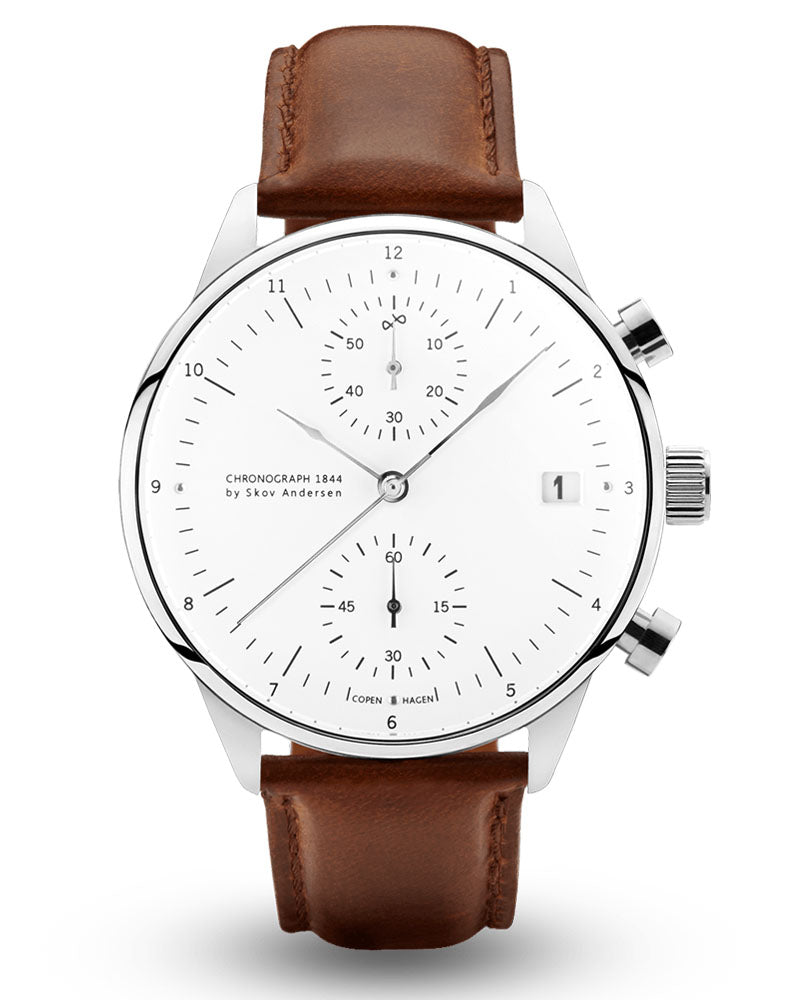 お歳暮･冬ギフト2024｜ギフト・贈り物はセブン About Vintage 1844 Chronograph Steel / White Watch | Maclin 時計