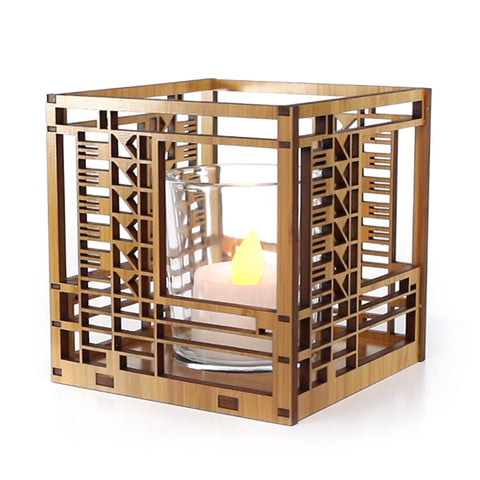 Frank Lloyd Wright Bach House Design Wood Votive