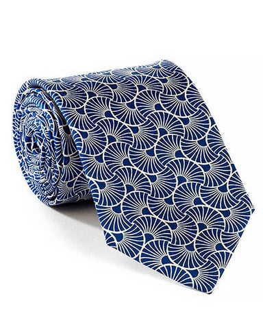 Art Deco Ginkgo Leaf Silk Tie