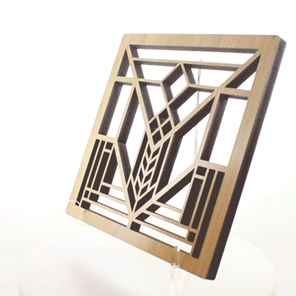 Wright Lake Geneva Hardwood Trivet 360