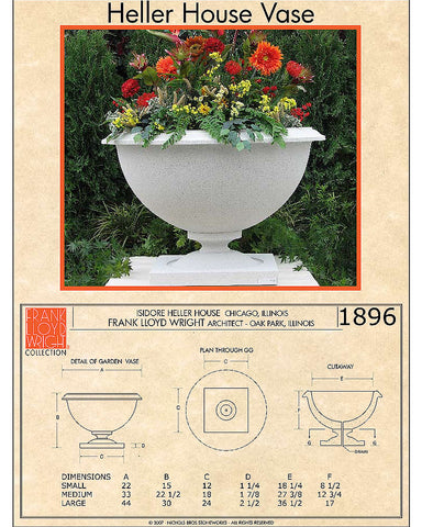 Frank Lloyd Wright Large Heller House Planter Vase