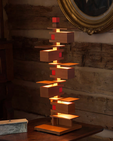 Taliesin 3 Table Lamp - Cherry fullview side table