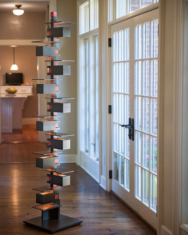 Taliesin 2 Floor Lamp - Walnut french doors