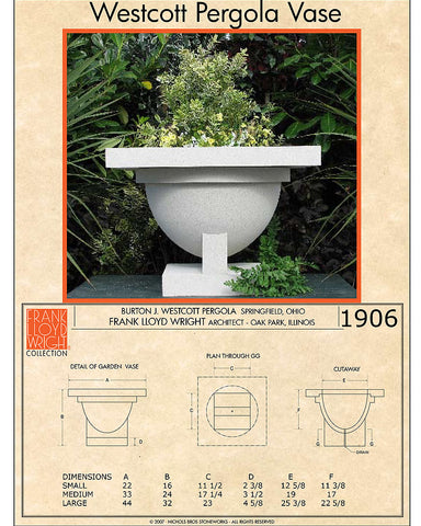 Frank Lloyd Wright Small Westcott Pergola Vase