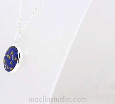 Ginkgo Leaf Fabergé Design Pendant Necklace