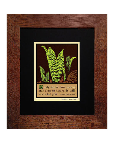 Laura Wilder Ferns Framed Matted Mini Giclée Print